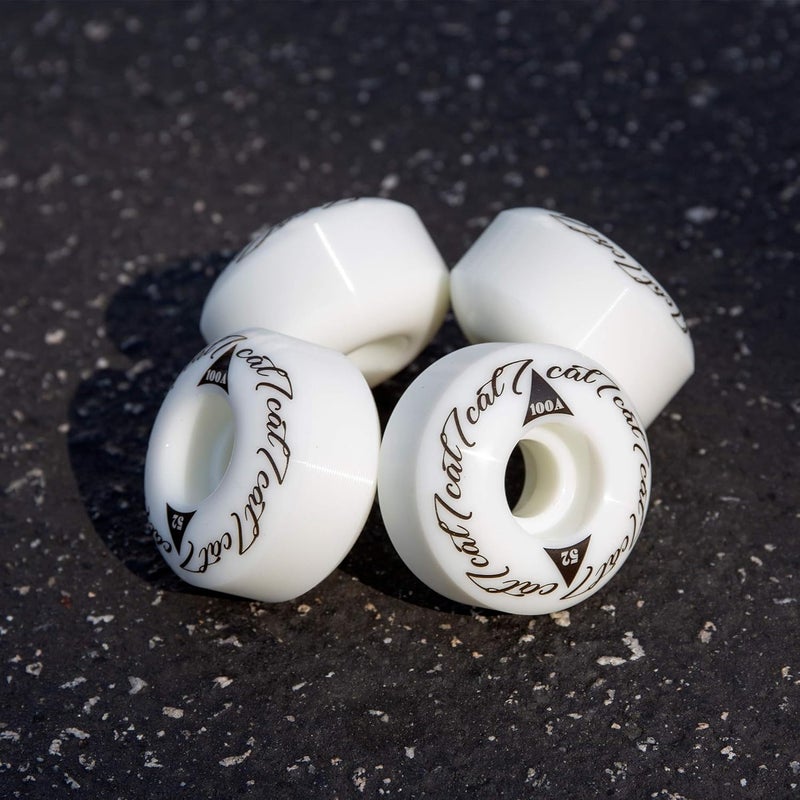 Cal 7 Catch-22 Skateboard Wheels, 52mm & 100A, Black & White Design, Great for Trick, Street & More - Image 5